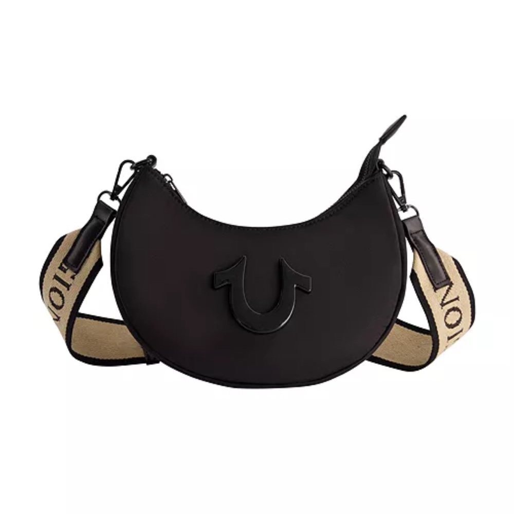 True Religion Logo Strap Hobo Crossbody Bag - Picture 6 of 7